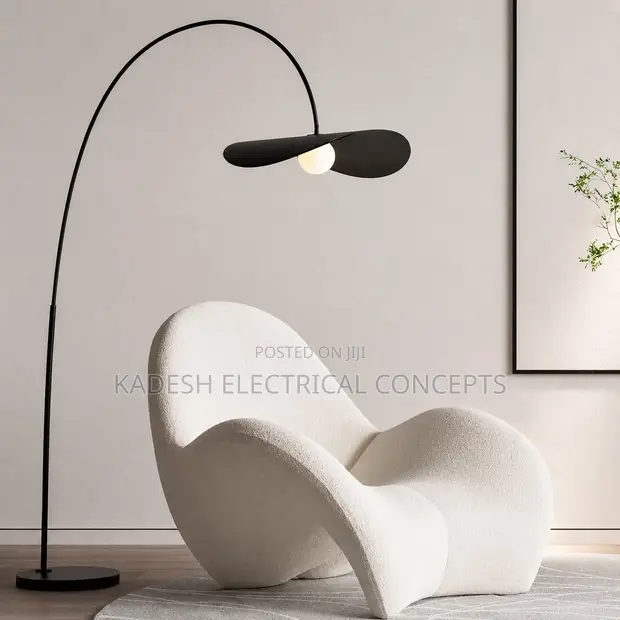 Nordic Minimalist Black LED Metal Floor Lamp - 1