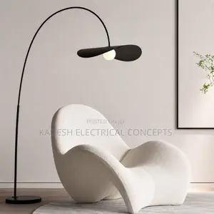 Nordic Minimalist Black LED Metal Floor Lamp