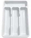Japanese 4-Compartment Cutlery Organizer Tray - White - 2