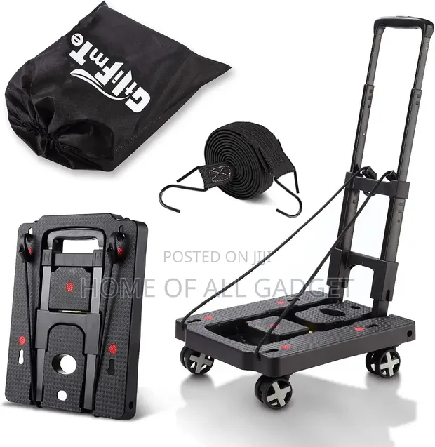 Folding Hand Truck with 4 Swivel Wheels - 1