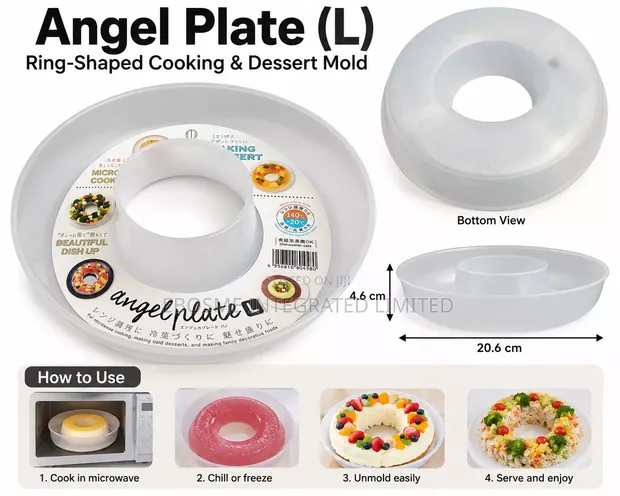KOKUBO Angel Plate L Microwave Cooking Dessert Mold - 900ml - 1