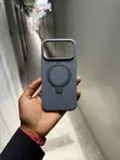 Liquid Silicone Case with Magnetic Stand for iPhone 14 Pro Max - 5