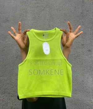 Ladies Plain Basic Cotton Crop Top - Green