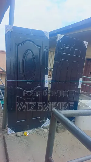 Brown American Panel Door with Frame