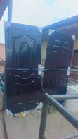 Brown American Panel Door with Frame - 1