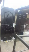 Brown American Panel Door with Frame - 2