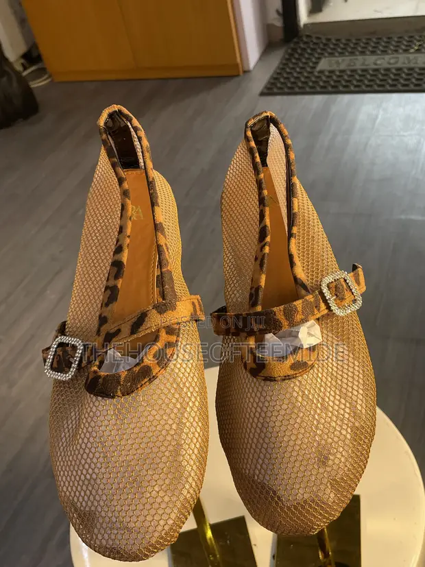 Zara Leopard Print Flat Shoes - 1