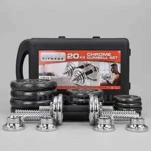 20KG Adjustable Chrome Dumbbell Set tare da Akwatin Ajiya