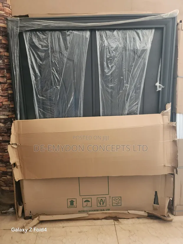 Harmony Security Double Doors - Black Steel - 1