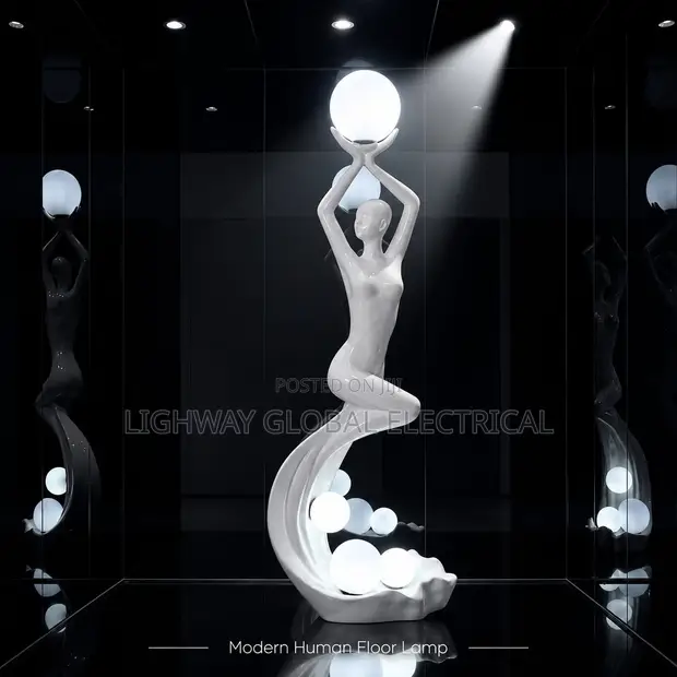 Hotel Luxury Humonoid Sculpture Designer Statue Lamp - 1