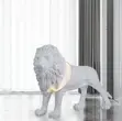 Indoor Creative Resin White Lion Sculpture - 2