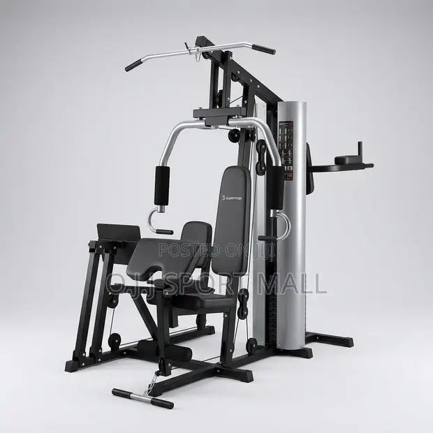 3-Station Gym Machine with Leg Press - 1