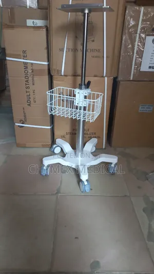 Patient Monitor Trolley - Adjustable Mobile Stand