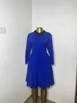 Gown na Thrift Mai Kyau - Shuɗi Knit & Silky Dress - 1