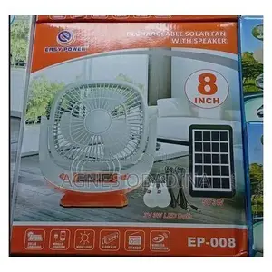 Easy Power Rechargeable Solar Fan with Speaker EP-008 - 8 Inch