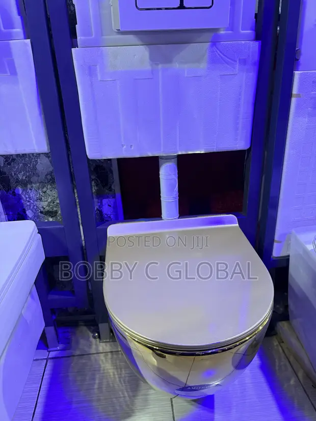 Premium Gold Wall Hung Water Closet - 1