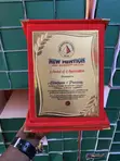 Leather Award Plaque (Red) - 1
