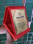 Leather Award Plaque (Red) - 2