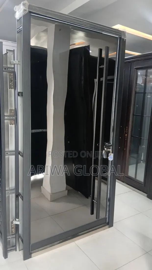 4ft x 8ft Turkeys Glass Pivot Smart Security Door - 1