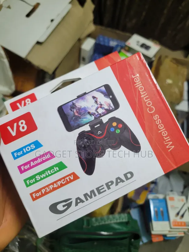 V8 Wireless Gaming Controller Gamepad for Android, iOS, PC, PS3 - 1