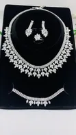 Elegant Fashion Jewelry Set - Silver - 1