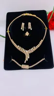 Elegant Fashion Jewelry Set - Silver - 2