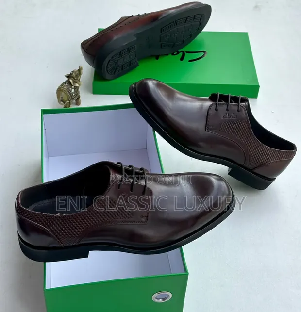 Clark Corporate Shoes - Brown, Men's Size 42-46 - 1