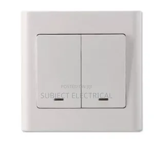 Riva 2 Gang Light Switch - White