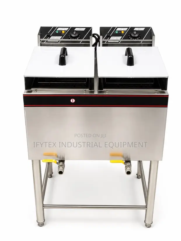 Commercial Double Tank Electric Deep Fryer - 1