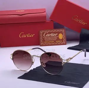 Luxury Cartier Multi Gradient Sunglasses - Gold Tone