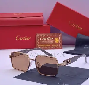 Cartier Gold-Tone Square Sunglasses - Gradient Lens
