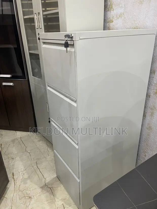 Brand New White Metal Filing Cabinet - 1