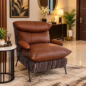 Accent Leather Chair - Brand New
