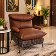 Accent Leather Chair - Brand New - 1