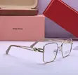 Luxury Miu Miu Inspired Gold Square Frames - 1
