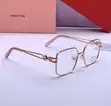 Luxury Miu Miu Inspired Gold Square Frames - 4