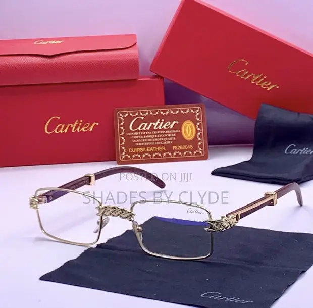 Authentic Luxury Cartier Gold Eyewear - Complete Set - 1