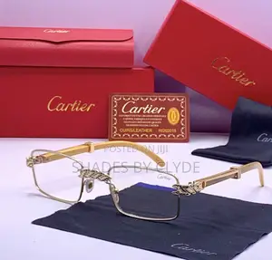 Authentic Luxury Cartier Gold Eyewear - Complete Set