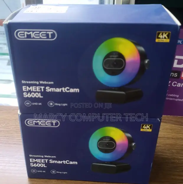 EMEET SmartCam S600L 4K UHD Webcam with Ring Light - 1