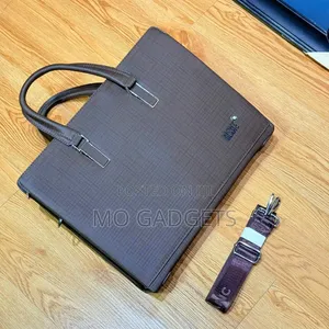 Stylish Montblanc Dark Brown Executive Briefcase / Laptop Bag