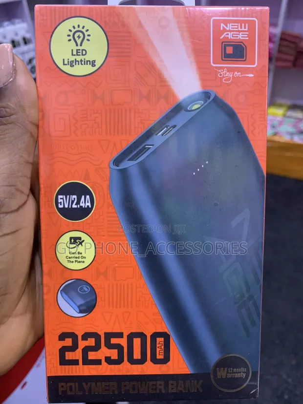 New Age 22500mAh Polymer Power Bank with LED Torch - 1