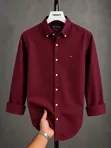 Tommy Hilfiger Oxford Plain Shirt - Red - 1