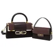 Classic Premium Mom Me Structured Lock-Detail Top-Handle Bag - 3
