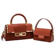 Classic Premium Mom Me Structured Lock-Detail Top-Handle Bag - 5