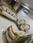 Premium Italian Carved Gold Living Room Furniture Set - 2