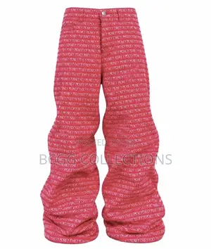 Designer All Over Print Stacked Streetwear Jeans