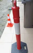 T-Top Traffic Delineator Post with Reflective Band - 2