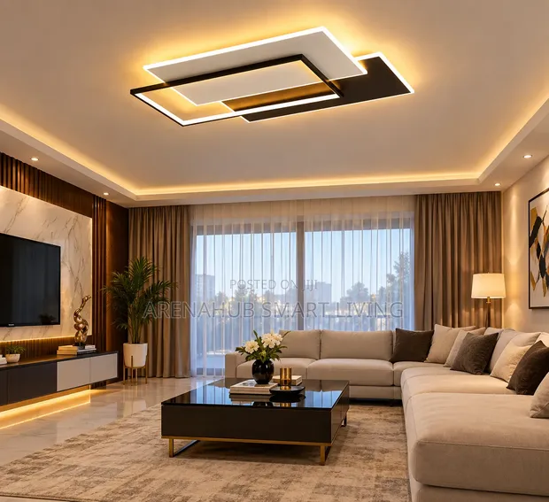 Modern Dimmable LED Ceiling Lamp for Living Room - 1