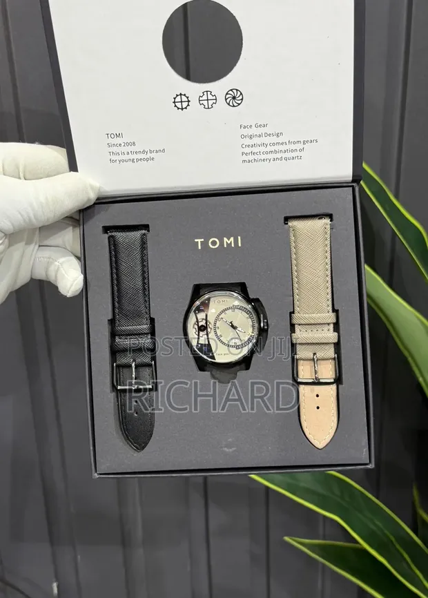 Tomi Double Leather Watch Set - 1