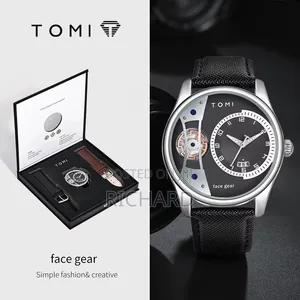 Tomi Double Leather Watch Set